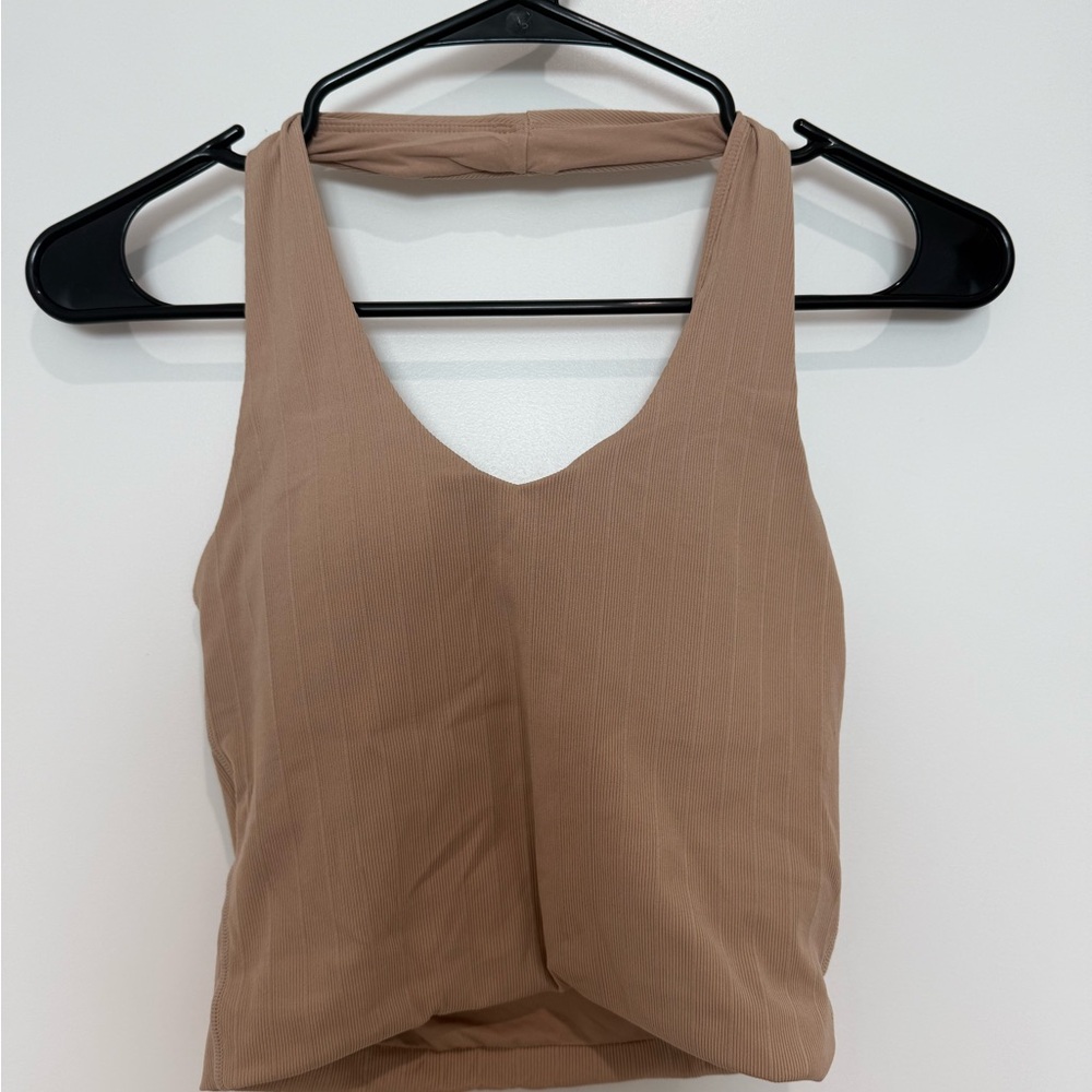 Klassy Network Tan Ribbed Halter